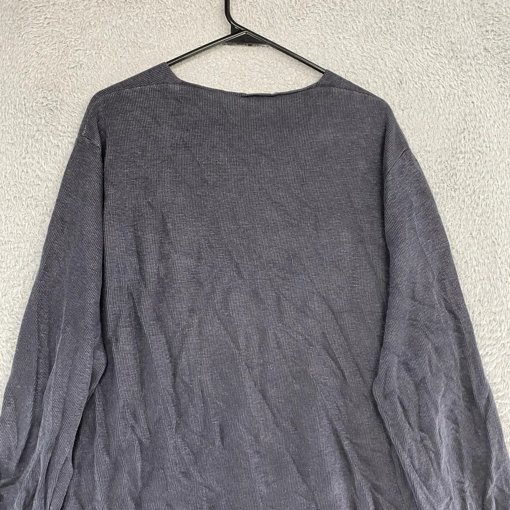 Transit Uomo Sweater‎ Mens 2XL Gray Linen Cotton Crewneck Knit Lightweight Italy